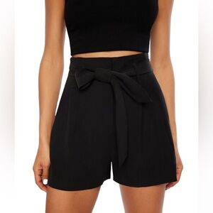Dynamite Riley Belted Shorts Black Size Medium